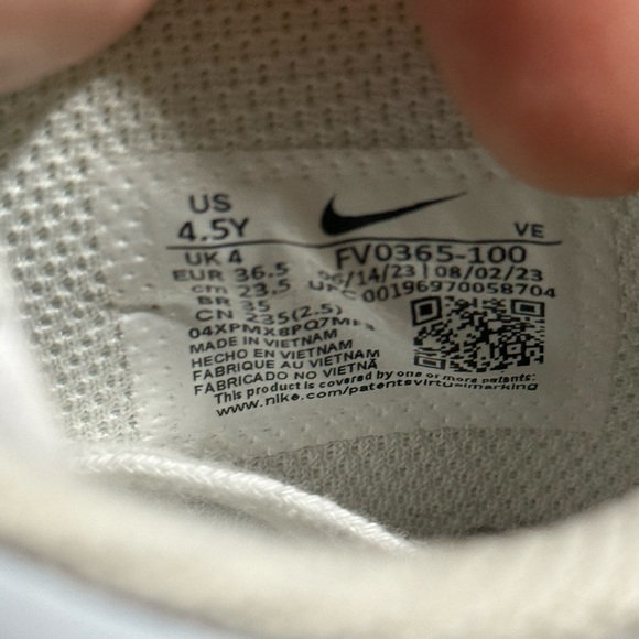 Women’s Nike Dunk Low Reflective Swoosh White Sneakers - Picture 10 of 10